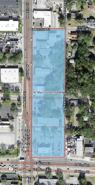 Map shows highlighted in blue precautionary boil water advisory for customers located on the eastern side of North Main Street between Walnut Street and US 192 once service is restored. 