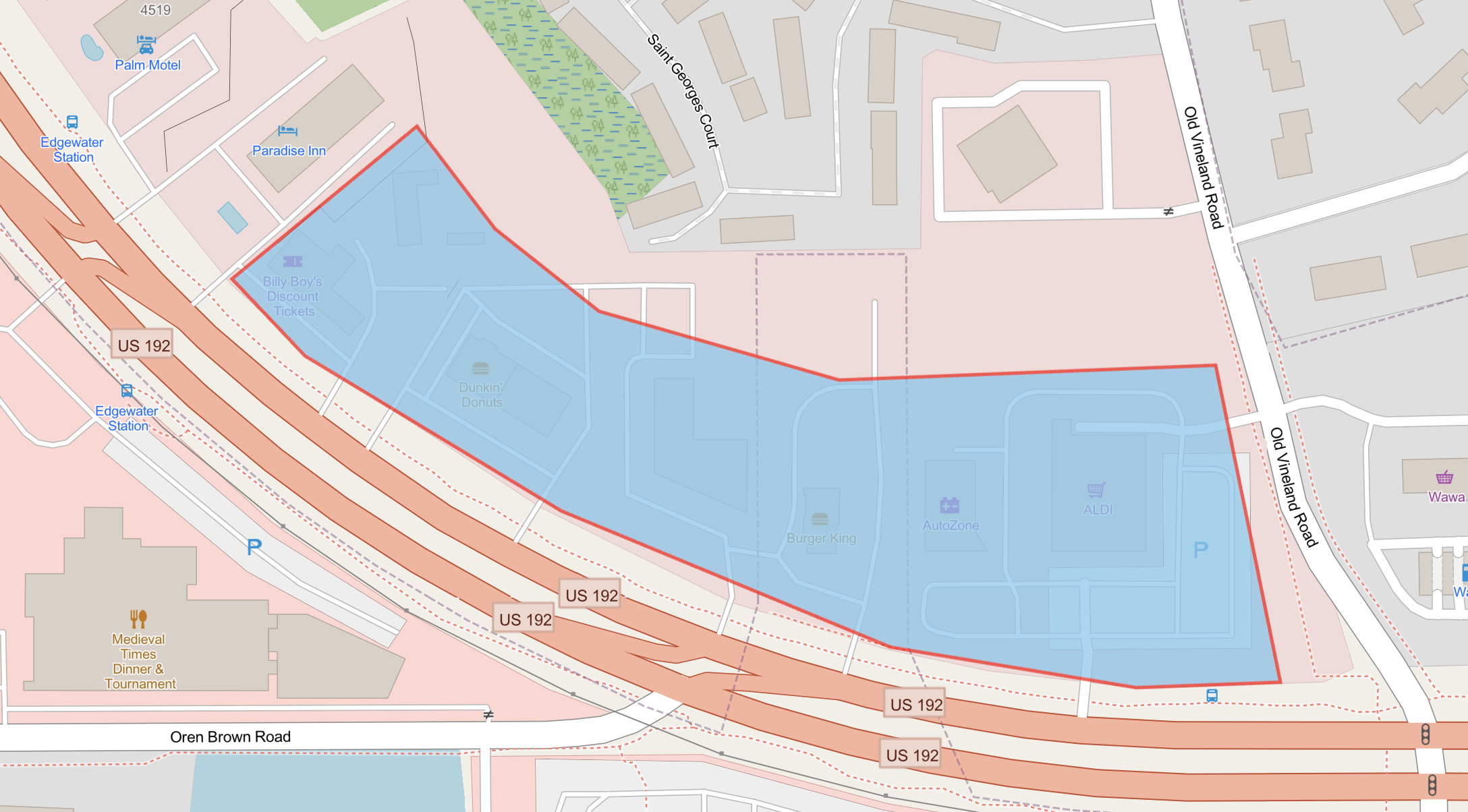 Map shows highlighted in blue customers located at the odd numbered addresses on 4425-4499 W Vine Street who will experience a service disruption starting at 12 a.m. on August 21, and will be placed under a precautionary boil water advisory once service is restored by 6 a.m.