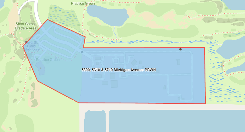 A precautionary boil water advisory is in effect for 5300, 5310 and 5710 Michigan Avenue highlighted in blue on the map. 