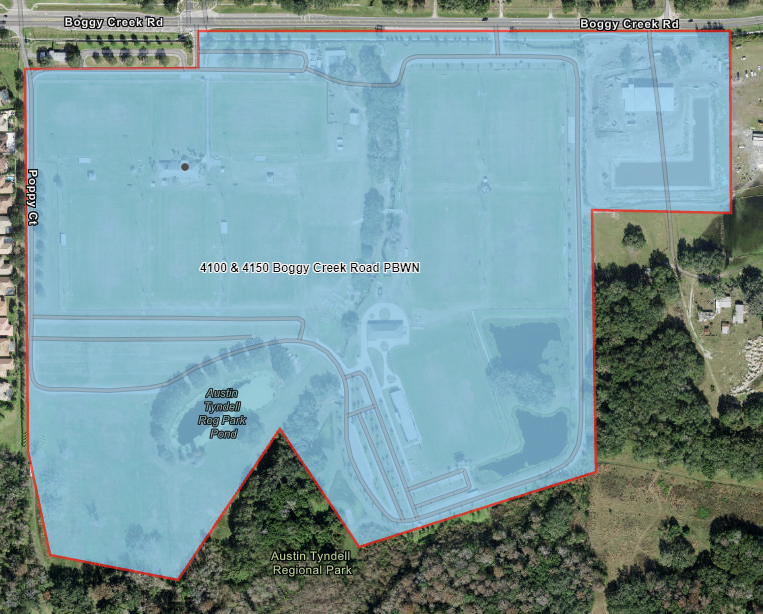 A precautionary boil water advisory will be in effect for 4100 and 4150 Boggy Creek Road highlighted in blue on the map. 