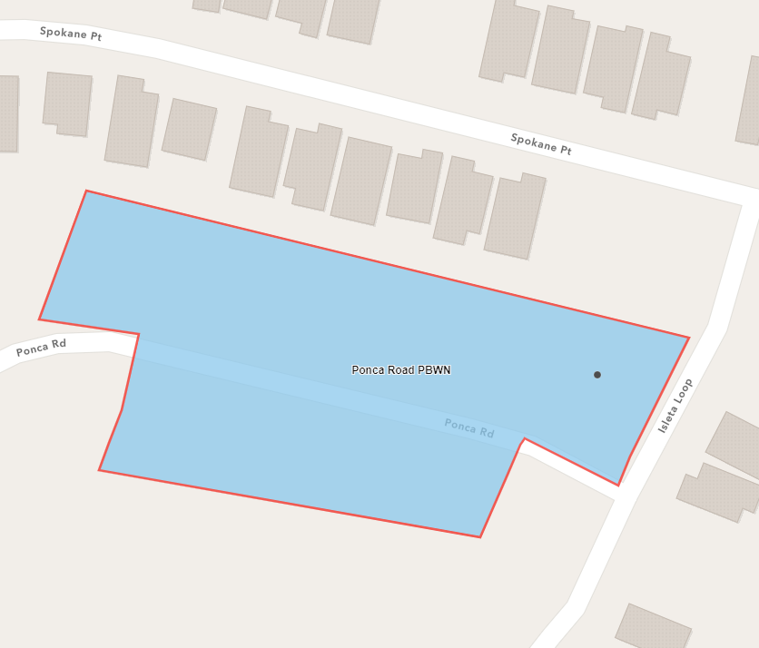 Map shows highlighted in blue the precautionary boil water advisory area for customers located on Ponca Road in Kissimmee.