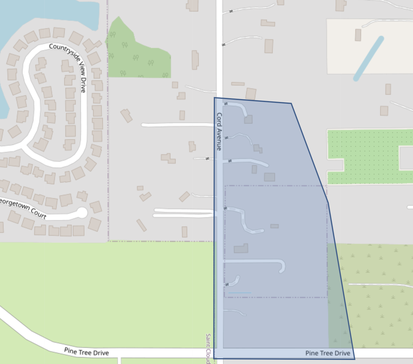 Map shows precautionary boil water advisory area highlighted in blue.