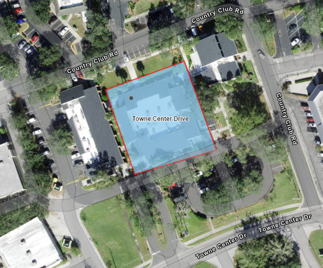Map shows highlighted in blue customers located in the Towne Center Drive area who will experience a service disruption starting at 9 p.m. on October 8, and will be placed under a precautionary boil water advisory once service is restored by 5 a.m.