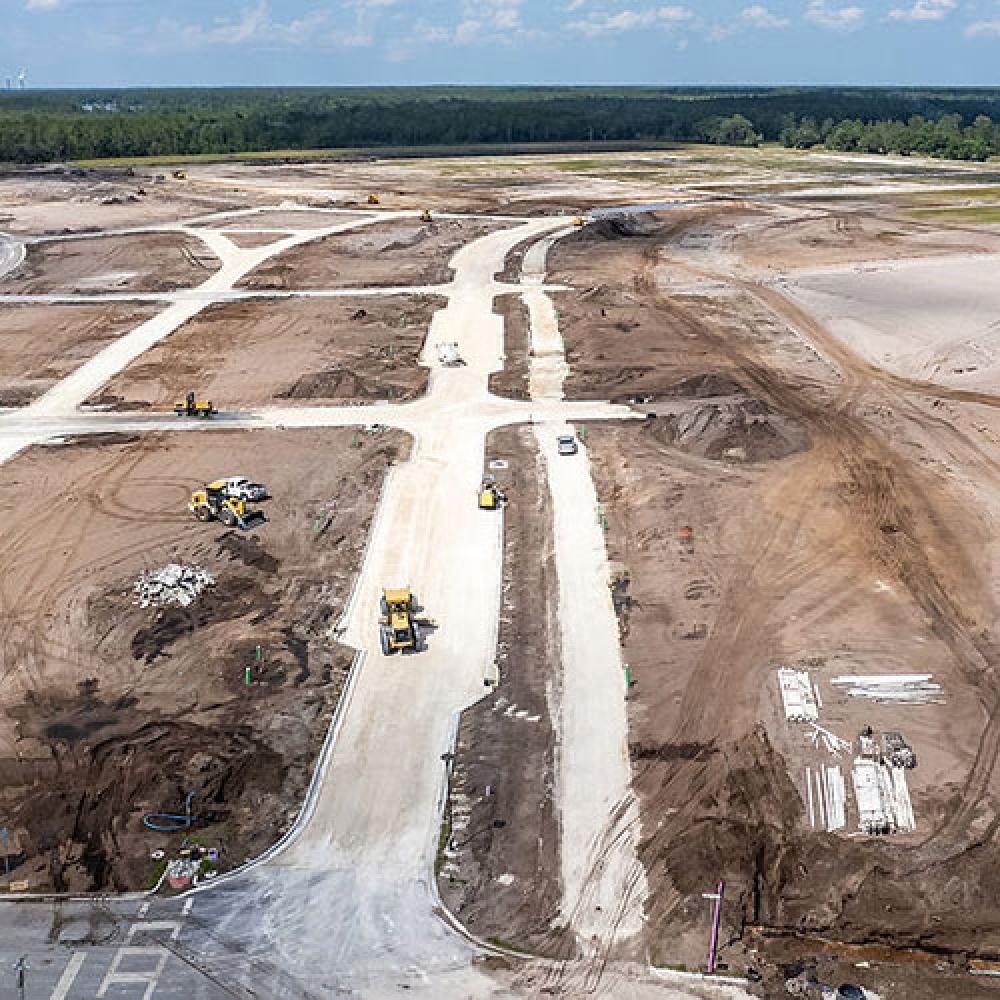 Image of land cleared for construction.