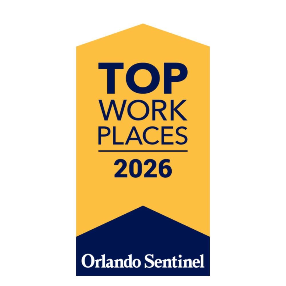 The official logo of Top Work Places 2026 Orlando Sentinel 